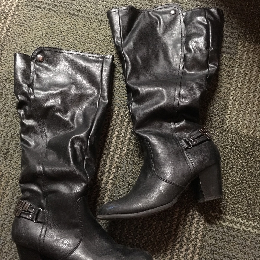 Leather heel boots from Burlington